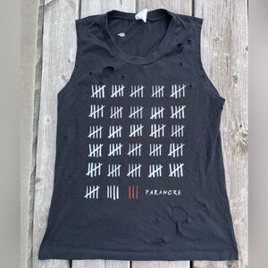 Paramore Distressed Tank Top Size Medium